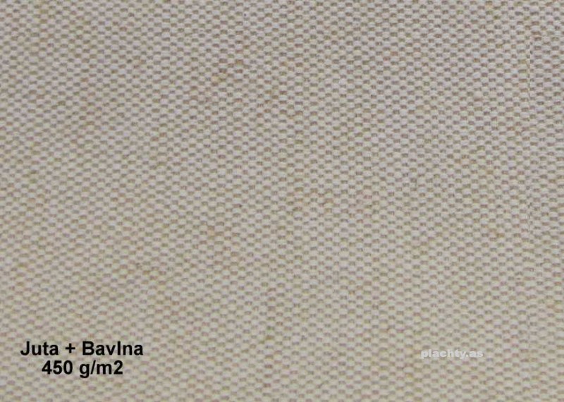 Image pro obrázek produktu Nehořlavá celtovina - 50%Bavlna + 50%Juta - 450g/1m2, šířka 1m - režná - cena za 1 bm