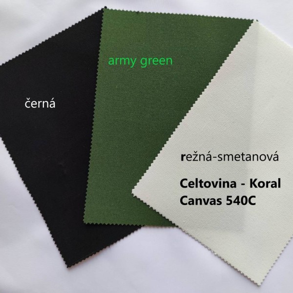 Celtovina - Koral Canvas 540C - celé role, Celtovina - 100% polyester, 540g/m2, režná-smetanová(nebarvená)