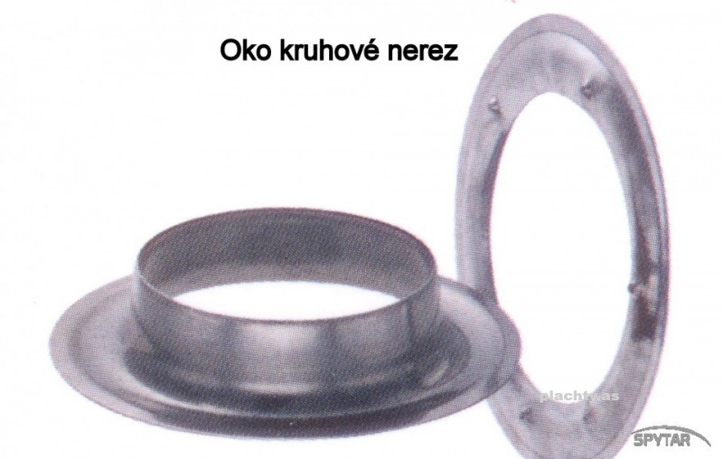 Image pro obrázek produktu Oka na plachty kruhová ocelová nerezová - 10 ks - průměr 12 mm