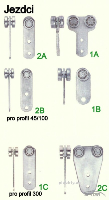 Image pro obrázek produktu Ocelový jezdec s ocelovým kuličkovým ložiskem - profil 100