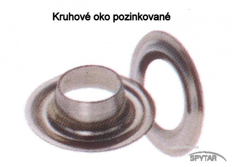 Image pro obrázek produktu Oka na plachty kruhová ocelová pozinkovaná - 1000 ks - průměr 10 mm