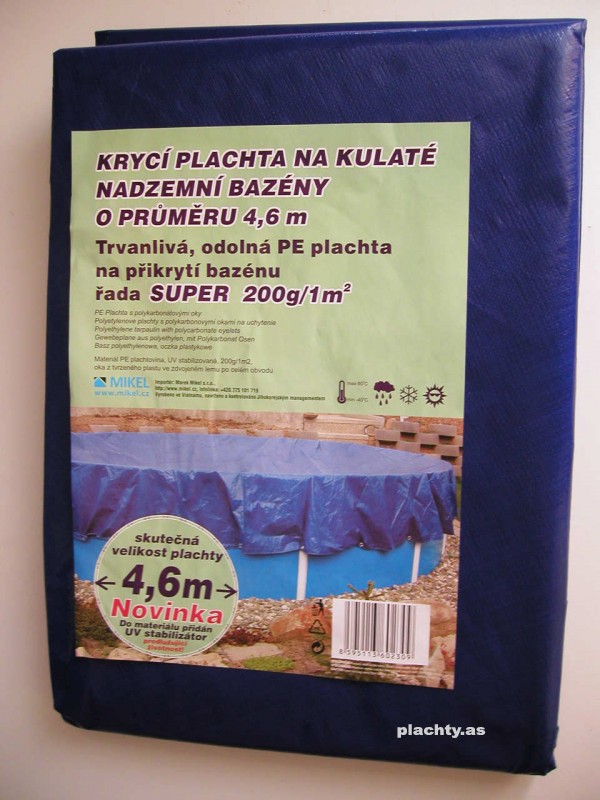 Plachta na bazén oválná 200g/1m2 - 4,57x7,01m