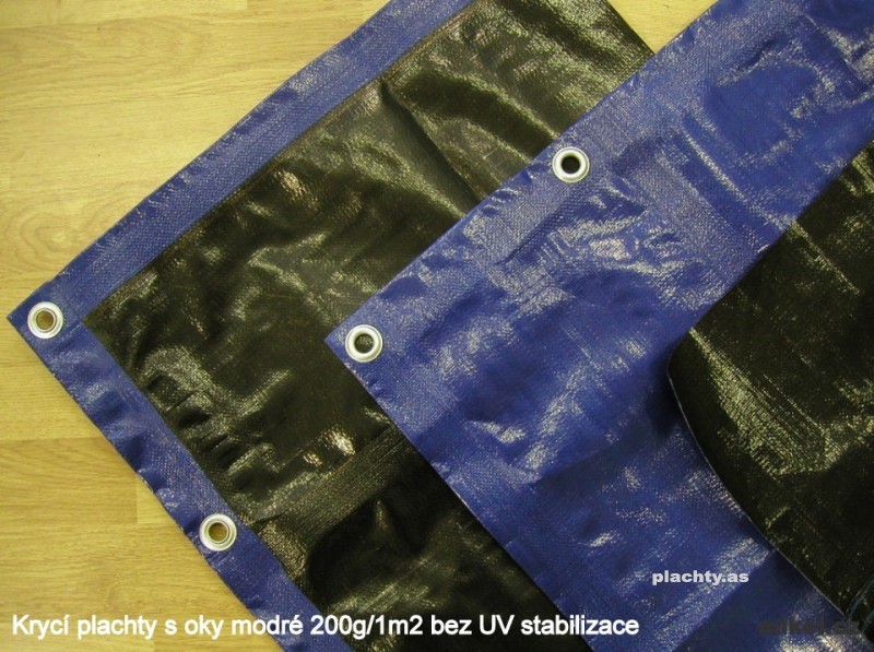 Plachty 8x15m - SUPER 200gr/1m2 modrá (s UV stabilizací)