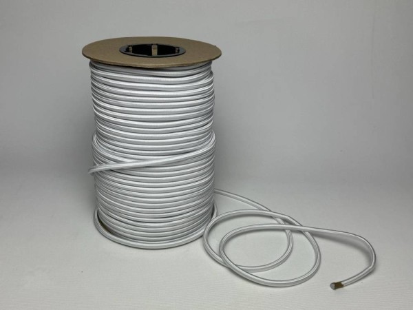 Pružné gumové lano 8mm - 100m na cívce, Šedá