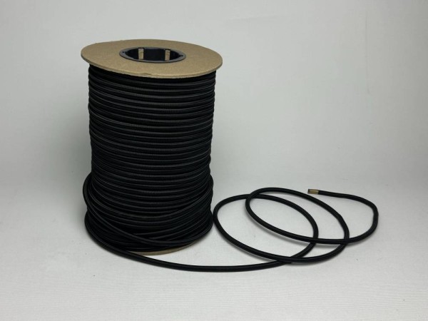 Pružné gumové lano 8mm - metráž v bm., Bílá, 1bm