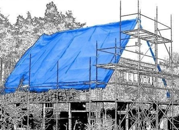 Krycí plachta s oky, PE 240g/1m² , 6x10m
