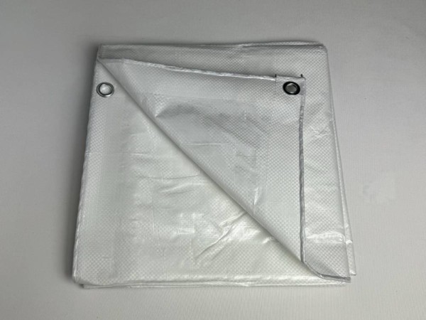 Krycí plachta s oky po 1m, PE 150g/m², natural-průsvitná, 2x3m